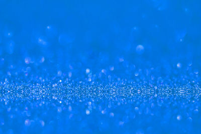 Full frame shot of blue water drops