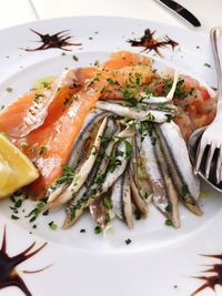 Close-up of served food