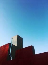 Low angle view of built structure against clear sky