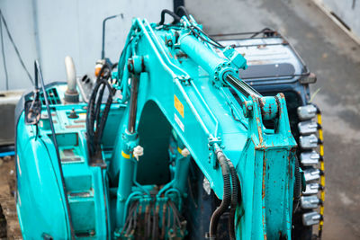 Close-up of rusty machinery