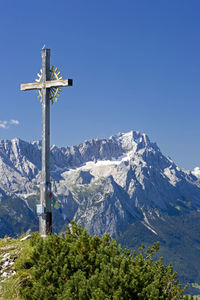 Scenic view of mountains against clear sky