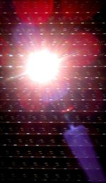 View of illuminated lights at night