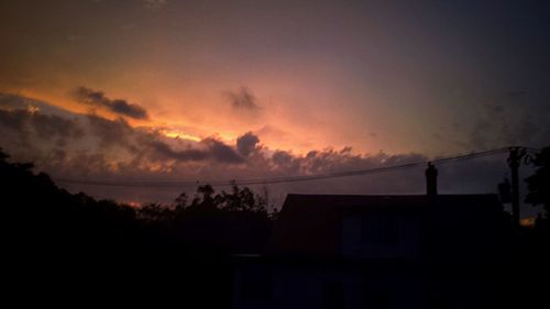 Houses at sunset