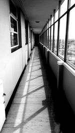 Empty corridor in building