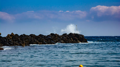 Scenic view of sea against sky