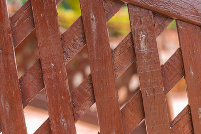 Close-up of rusty metal fence