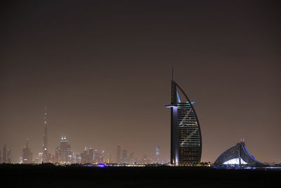 City skyline at night