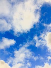 Low angle view of clouds in sky