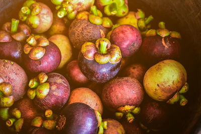 Full frame shot of fruits in container