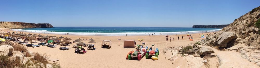 Panoramic view of beach against sky