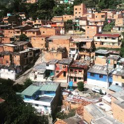 High angle shot of townscape