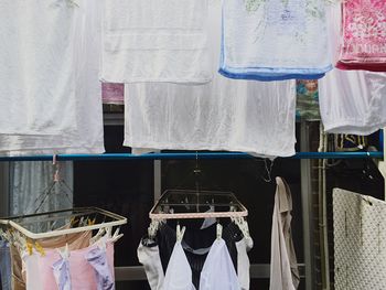 Laundry hanging from hanger