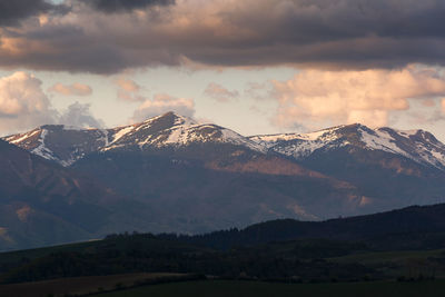 National park of mala fatra mountain range in central slovakia.