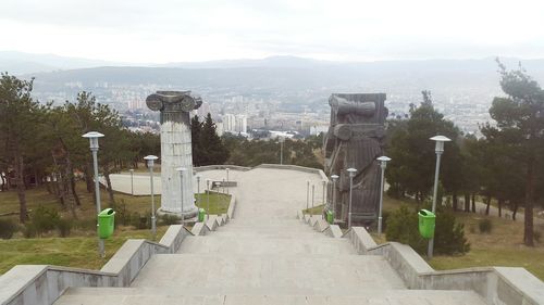 Panoramic view of historic building against sky