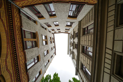 Low angle view of buildings against sky