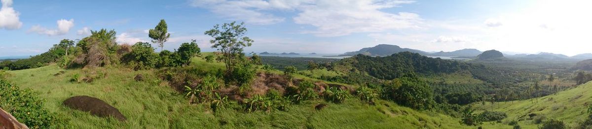 Panoramic view of landscape against sky