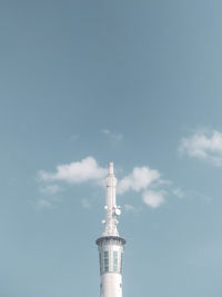 Low angle view of lighthouse against sky