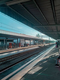 Blurred motion of railroad station