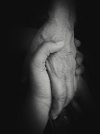 Close-up of hands