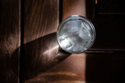 Close-up of glass on table