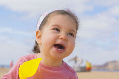 Close-up of girl looking away