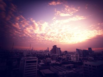 Cityscape at sunset