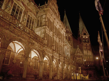 Low angle view of historical building