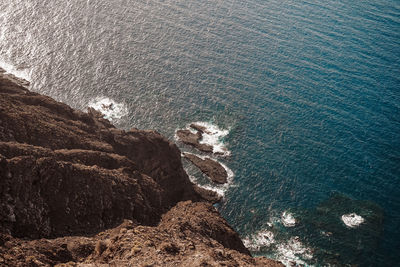 High angle view of beach
