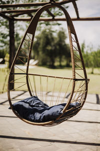 Low angle view of basketball hoop