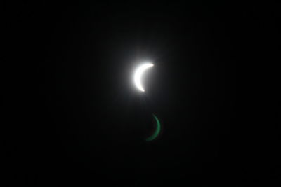 Scenic view of moon against sky at night