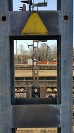 Railroad tracks against sky