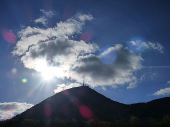 Low angle view of mountain against sky