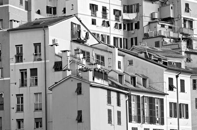 Low angle view of buildings in city