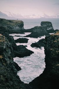 View of rocky shore