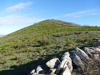 Scenic view of rocky mountains against sky