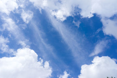 Low angle view of clouds in sky