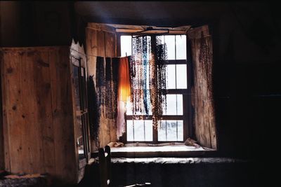 View of window from indoors