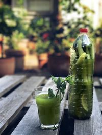 Close-up of drink on table