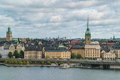 View of stockholm from skinnarviksberget in summer