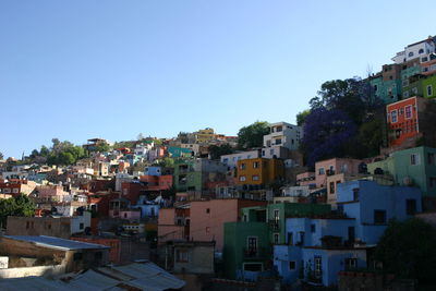 High angle shot of townscape