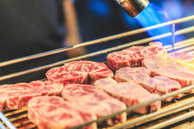 Close-up of meat for sale in market