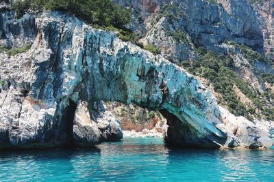 Rock formations in sea