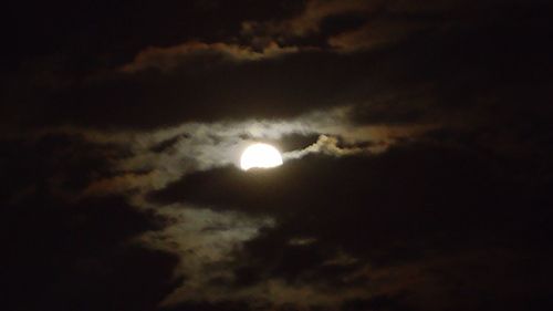 Low angle view of cloudy sky