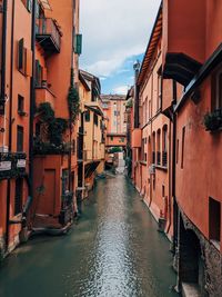 Canal amidst buildings in city