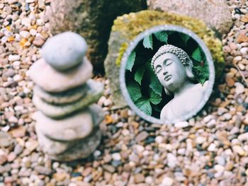 Close-up of stone statue