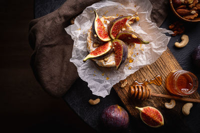 Close-up of food on table