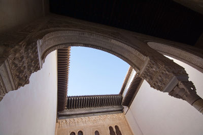 Low angle view of castle against clear sky