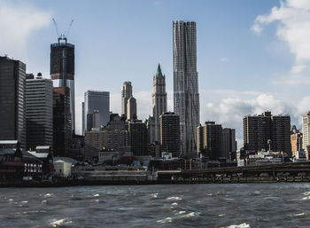 View of skyscrapers in city