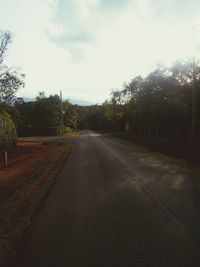 Road passing through field