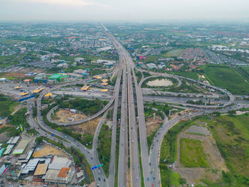 High angle view of cityscape